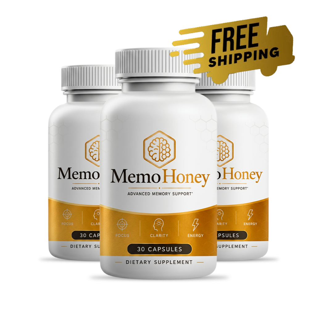 MemoHoney natural brain and memory support three-bottle package
